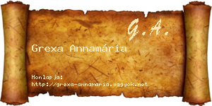 Grexa Annamária névjegykártya